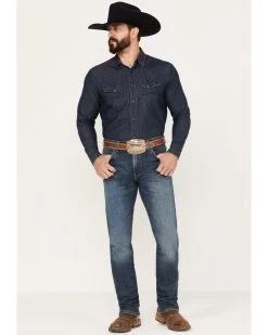 Wrangler Retro Men's 88MWP Enerjean Dark Wash Slim Straight Stretch Denim Jeans